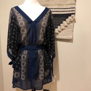 FREE PEOPLE Printed Chiffon Dress Size XS